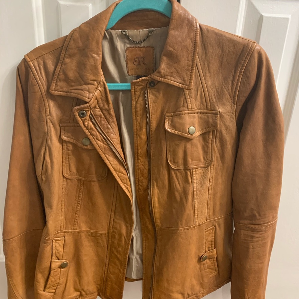 Banana Republic Caramel Leather Jacket
